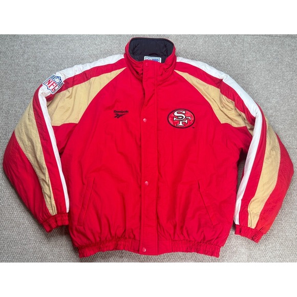 Reebok Pro Line Authentic Vtg NFL San Francisco 49ers Embroidered Jacket Size XL